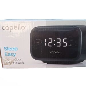 Capello Sleep Easy Alarm Clock  AM/FM Radio Music Sleep Timer NIB